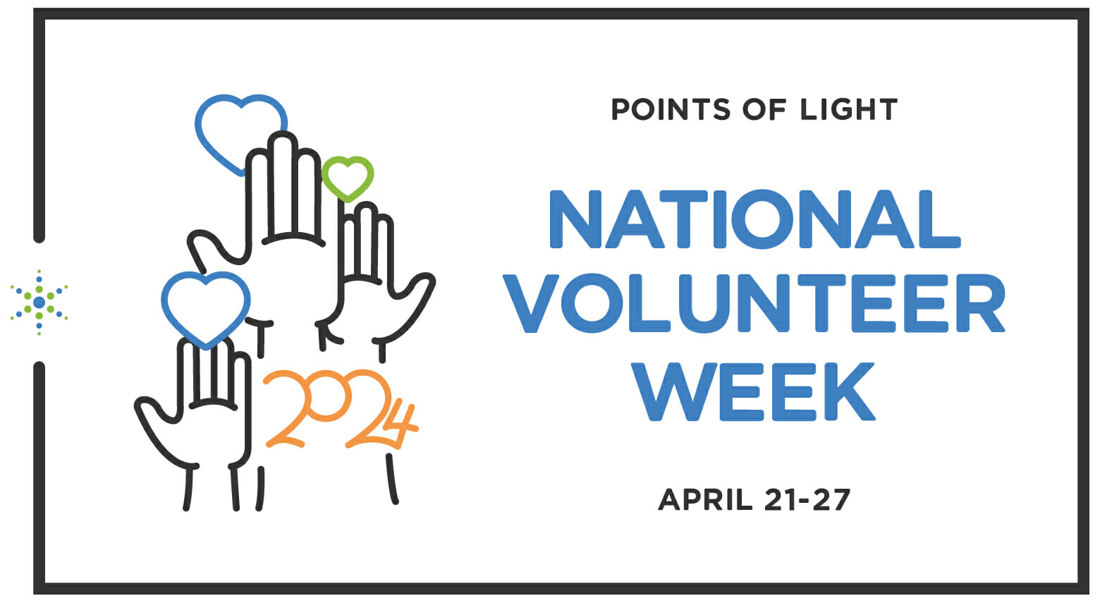 National Volunteer Week is April 21 - 27.
